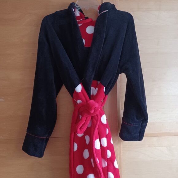 NEW Disney Minnie Mouse Hooded Robe - size Small - Picture 2 of 6